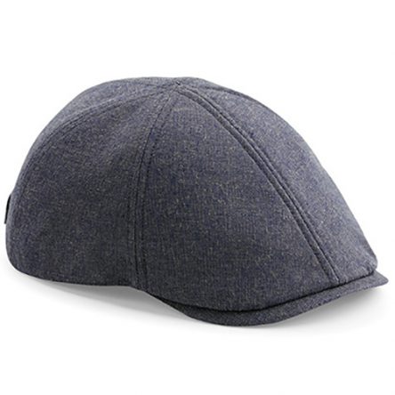 Linen Flat Cap – Blue